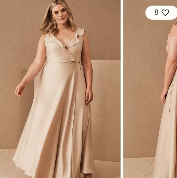 Sachin &Babi Tansy Satin Charmeuse maxi gown soft pink 16 - Picture 4 of 10